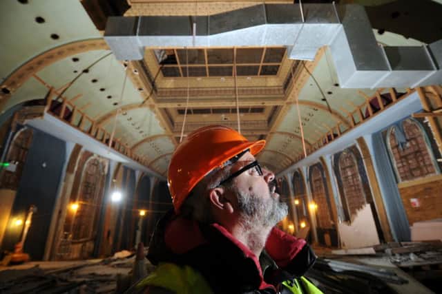 Inside the shell of Bradford's Odeon Cinema. Picture by Simon Hulme