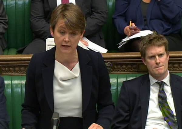 Shadow Home Secretary Yvette Cooper in the House of Commons