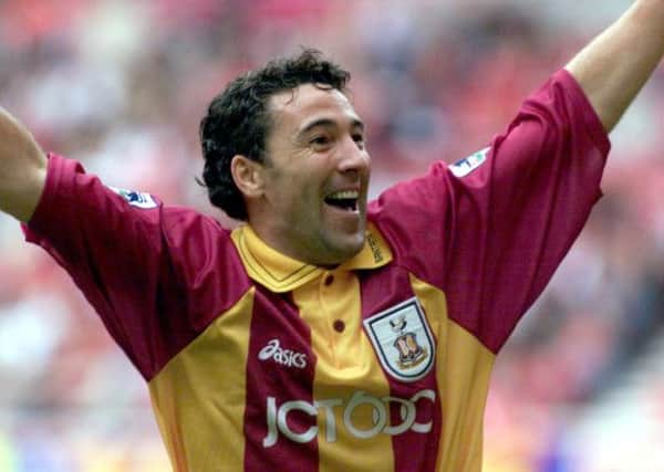 Dean Saunders in his Bradford playing days.