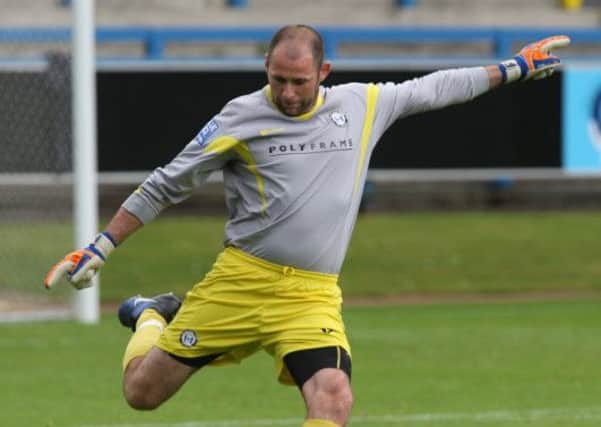 Halifax Town goalkeeper Matt Glennon was unable to stop Southport's late winner (Picture: Charles Round).