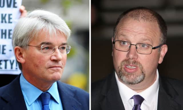 Former cabinet minister Andrew Mitchell MP (left) and Pc Toby Rowland