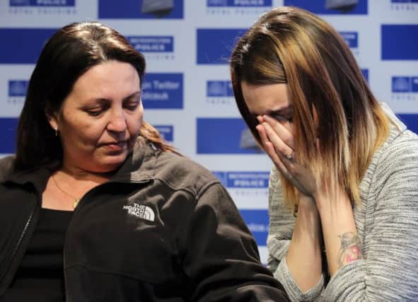 Michelle Watson, 39, and Cherrie Smith, 21, mother and sister of murdered schoolboy Alan Cartwright