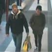 Robert Hind (right) with a man, seen at Huddersfield bus station