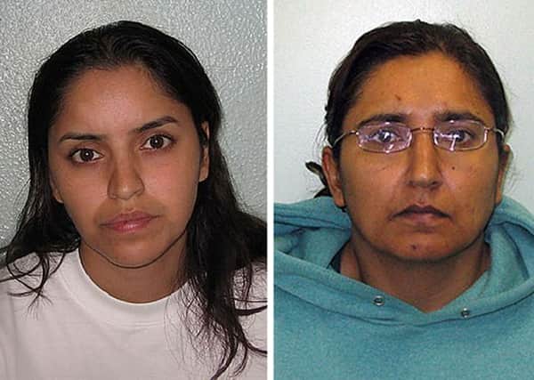 Polly Chowdhury (left) and her lover Kiki Muddar who have been jailed for the manslaughter of Chowdhury's daughter, Ayesha Ali.  Pic: Metropolitan Police/PA.