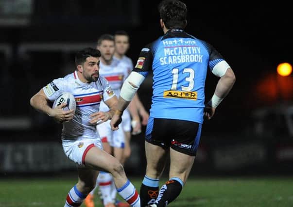 Wakefield's Mickael Simon on the charge