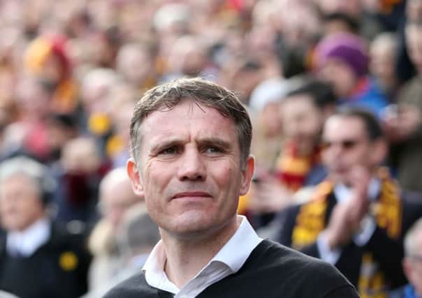 Bradford City manager Phil Parkinson before the game during the FA Cup Sixth Round match at Valley Parade.