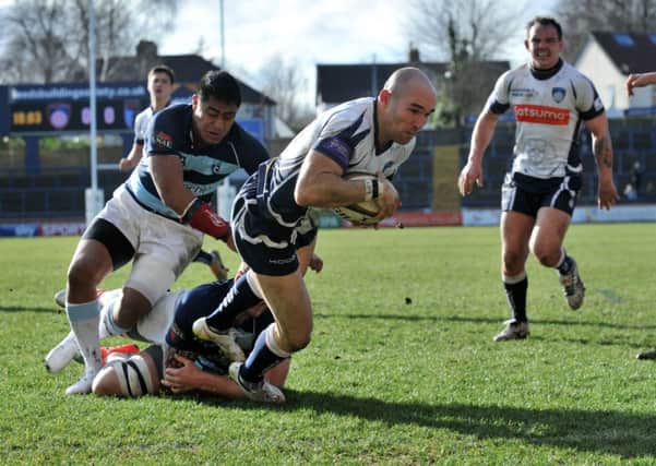David Doherty scores Carnegies opening try.
 (Picture: Bruce Rollinson)
