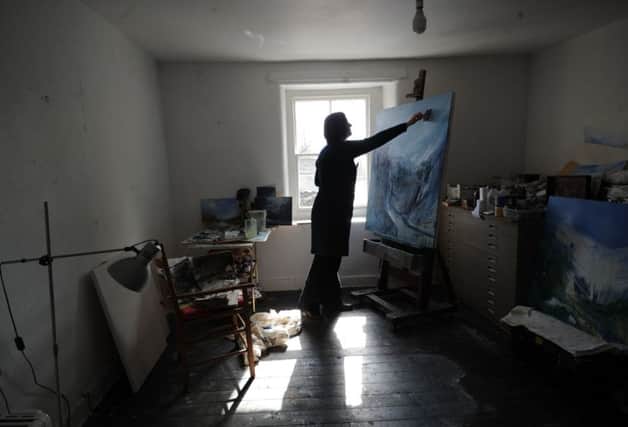 Artist Katherine Holme at work, Picture by Simon Hulme