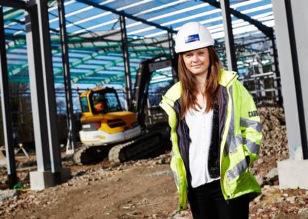 Leeds apprentice Kirsty Wood works for Caddick Construction, and is currently a trainee site manager at Kirstall Bridge Shopping Park, one of the largest retail developments currently being built in the city.