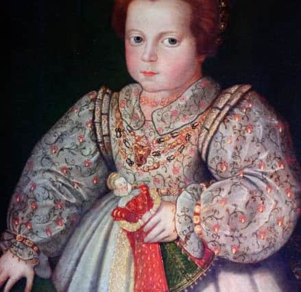 A portrait of Arbella as a child.