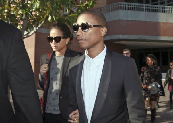 Pharrell Williams leaves Los Angeles Federal Court