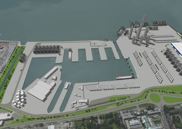 Artist's impression of Siemens's offshore wind project construction assembly and service facility at Green Port Hull.