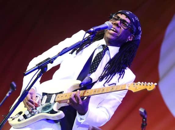 Nile Rodgers of Chic performs on stage at the BBC Radio 2 Live in Hyde Park Festival