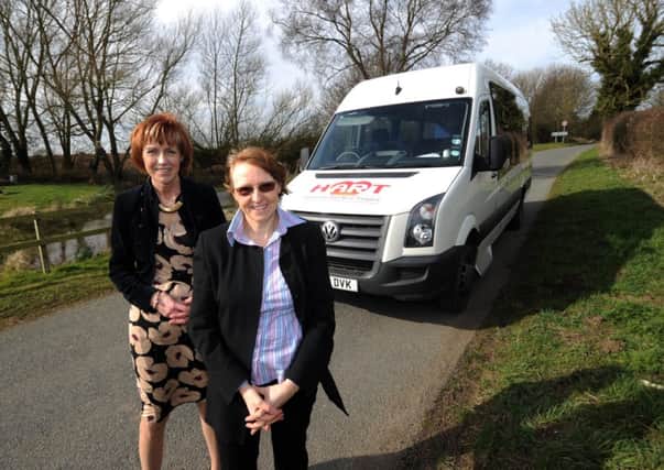 Caroline Wergrzyn (right) and Jane Evison pictured with the HART Rural Transport vehicle at Bewholme.
Picture by Simon Hulme