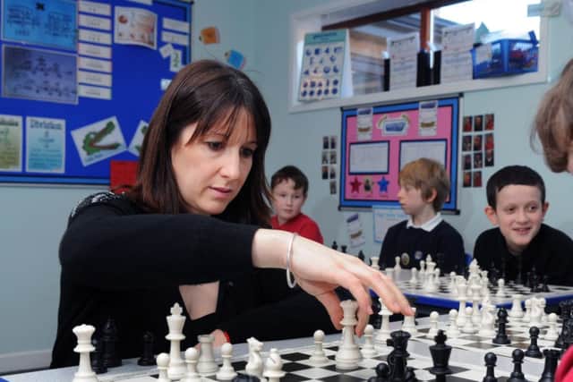 Rachel Reeves is a former school chess champion and is pictured here playing pupils in her constituency in February.