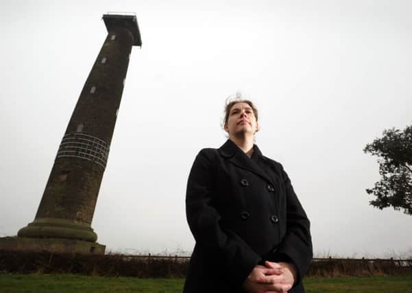 Keppel's Column, Rotherham, with Lisa Broadest , manager of heritage services.  Picture by Bruce Rollinson