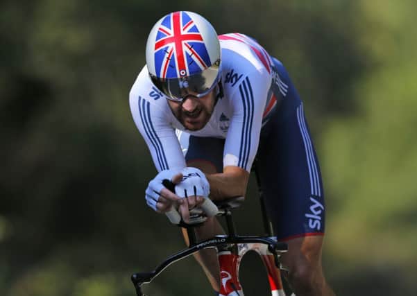 Britain's Bradley Wiggins is confirmed as competing with his new team in the Tour de Yorkshire. (AP Photo/Daniel Ochoa de Olza)