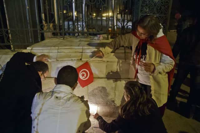 The scene after the attack on a museum in the Tunisian capital