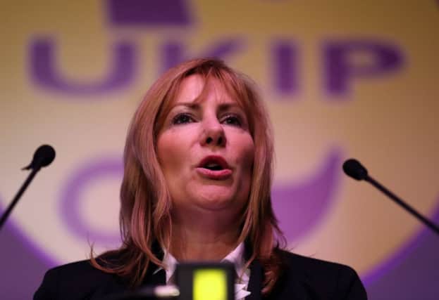 Janice Atkinson. Ukip has removed the whip from their MEP and axed her as a general election candidate "following allegations of a serious financial nature".
