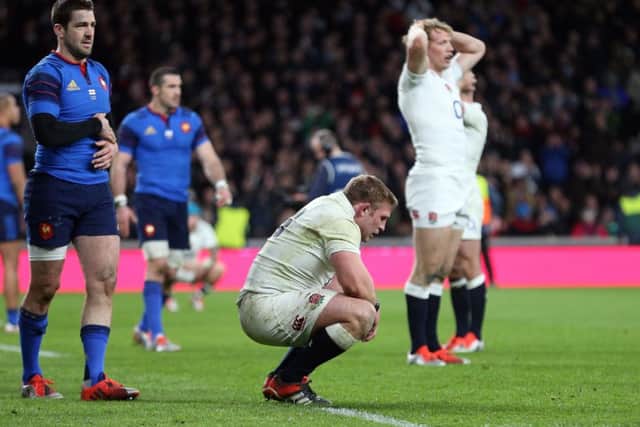 England's Tom Youngs at the final whistle.