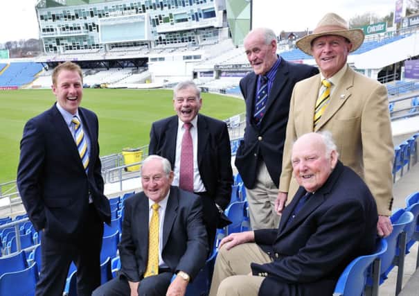 Bob Appleyard, second right, pictured Headingley two years ago with, from left to right, current Yorkshire captain Andrew Gale, Ray Illingworth Dickie Bird, Brian Close and Geoffrey Boycott.