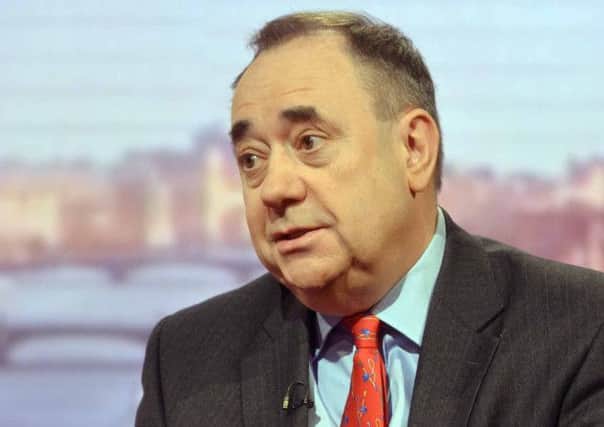 Alex Salmond appearing on the BBC 1 programme The Andrew Marr Show.