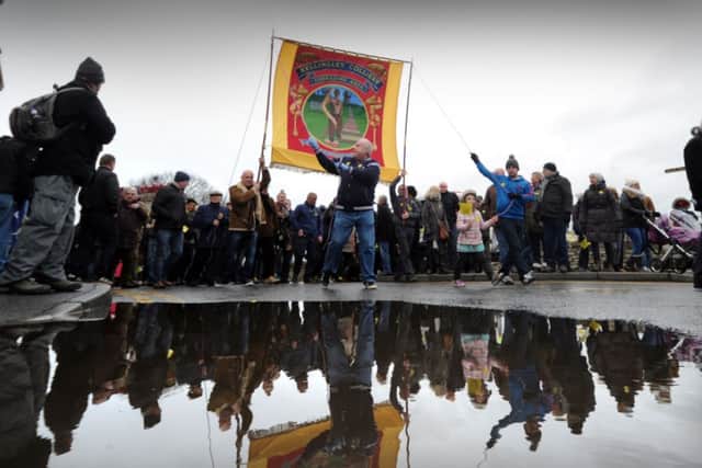 Marchers bid to save  Kellingley Colliery, last January. Picture by Simon Hulme