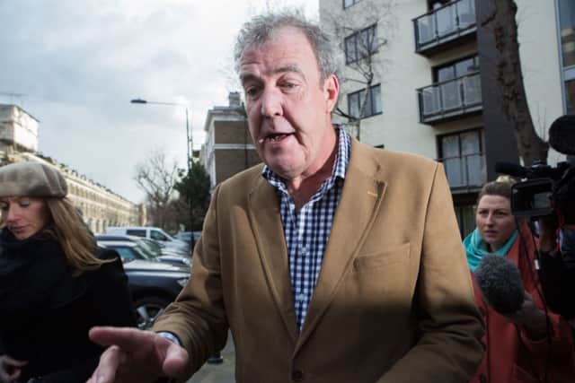 Jeremy Clarkson leaving his home in London