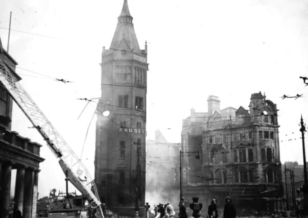 Aftermath of the bombing of the Prudential Assurance building in the Hull during the Second World War on May 7th and 8th in 1941.