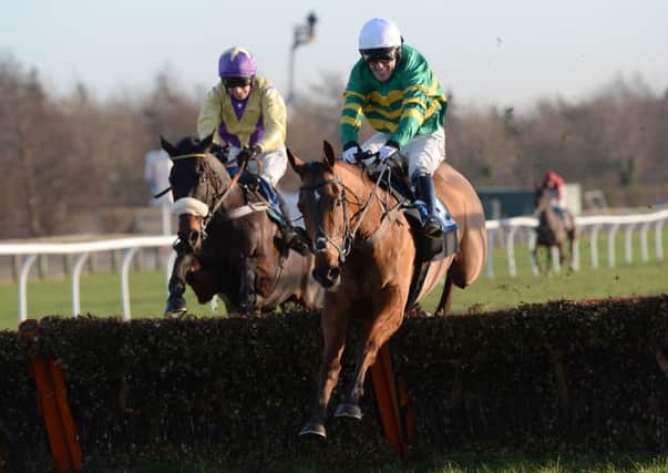 AP McCoy pictured winning at Catterick on Forthefunofit in the Yorkshire outdoors.co.uk Novices Hurdle Race (Picture: John Giles/PA Wire).