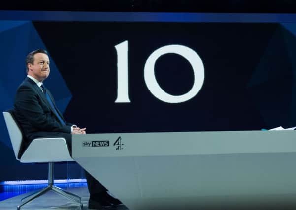 Prime Minister David Cameron is interview by Jeremy Paxman