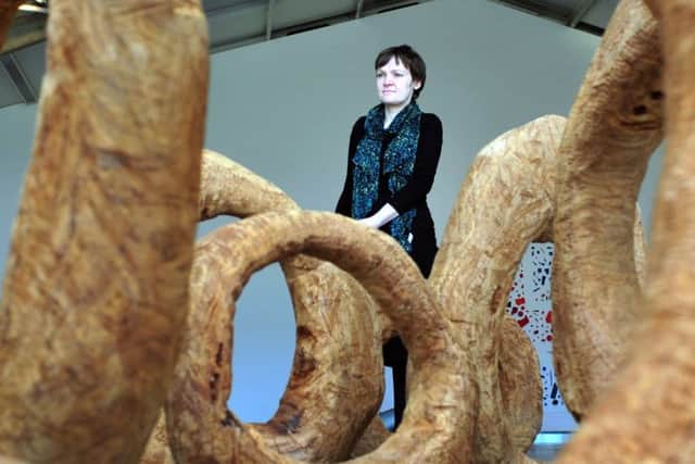 Curator Natalie Rudd with works at a new exhibition, Making It, at Yorkshire Sculpture Park. 

Picture: Tony Johnson