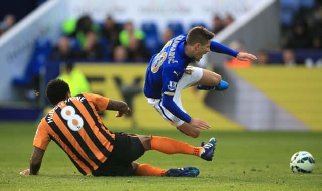 Hull City have been fined for failing to control their players at Leicester.