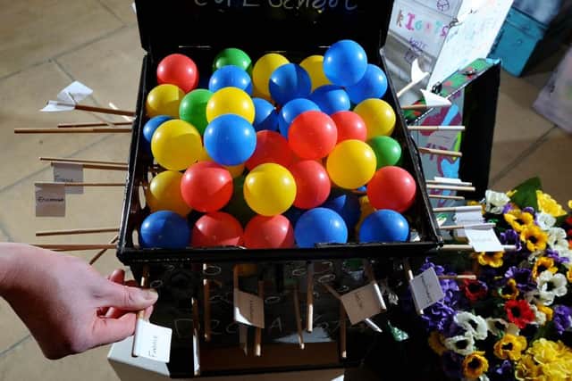 A ballot box designed by pupils at Thornton Dale CofE School, called 'Drop A Vote'.