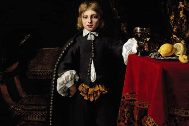 A detail from Ferdinand Bol's Portrait of Boy, which could sell for up to £3m.