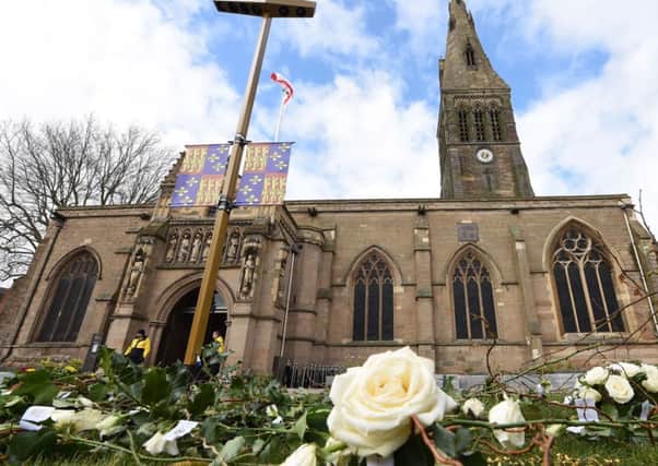 Leicester Cathedral following a service for the re-burial of Richard III. Joe Giddens/PA Wire