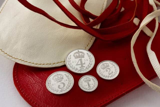 Commemorative Royal Maundy coins, which the Queen will be handing our for the 60th time since her accession to the throne