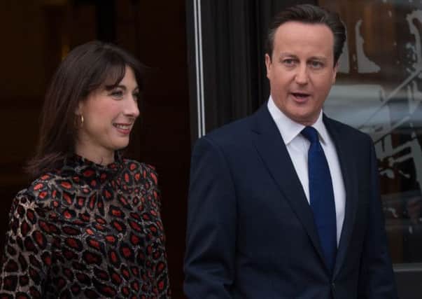 Prime minister David Cameron and his wife Samantha