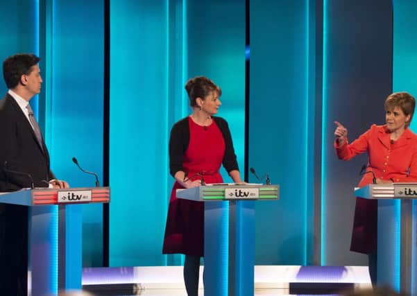 Nicola Sturgeon and Ed Miliband clash during the debate