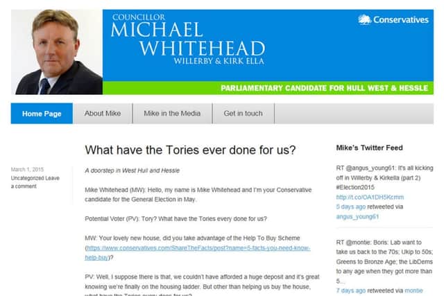 Tory Mike Whitehead has defected to Ukip.