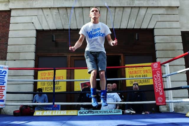 Josh Warrington takes part in an open training session at The Light in Leeds (
Picture: Jonathan Gawthorpe).