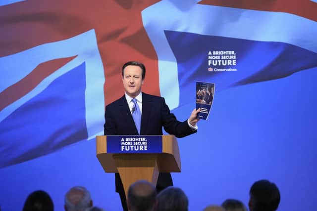 Prime Minister David Cameron speaking at University Technical College in Swindon at the launch of the Conservative Party manifesto. PRESS ASSOCIATION Photo. Picture date: Tuesday April 14, 2015. See PA story ELECTION Main. Photo credit should read: Jonathan Brady/PA Wire