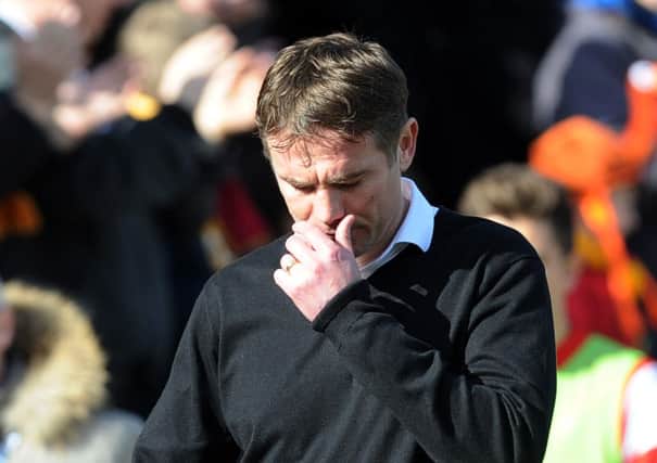 Bradford City manager Phil Parkinson saw his side well beaten by Bristol City (Picture: Bruce Rollinson).