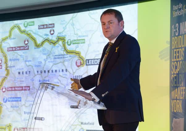 Welcome to Yorkshires Gary Verity unveils the routes of the 2015 Tour de Yorkshire. Picture by Paul Atkinson/ PA Press.