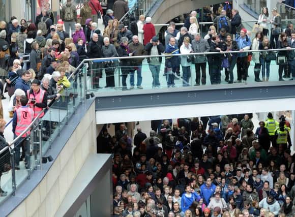 Crowds at the opening of Leeds Trinity