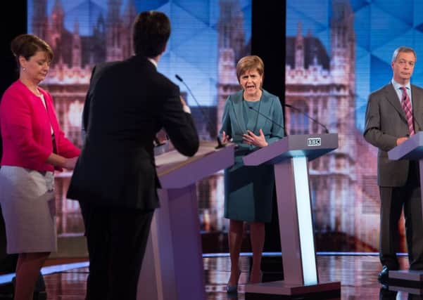 Nicola Sturgeon challenges Ed Miliband during tonight's debate
