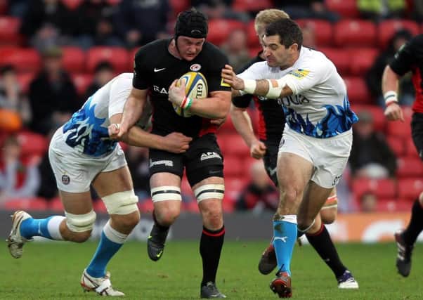 Andy Saull, on duty for Saracens, is to join Yorkshire Carnegie from next season.