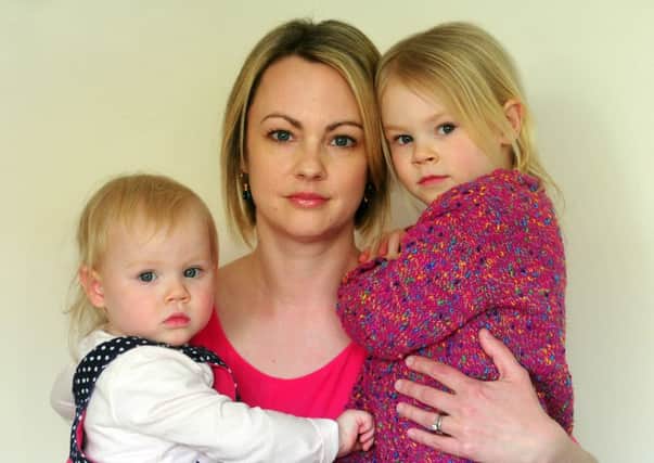 Caroline Worsley with her daughters, Zahra and Martha. Picture by Tony Johnson