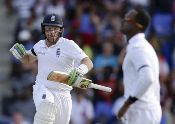 England's Ian Bell celebrates scoring a centuryin Antigua. AP/Ricardo Mazalan)