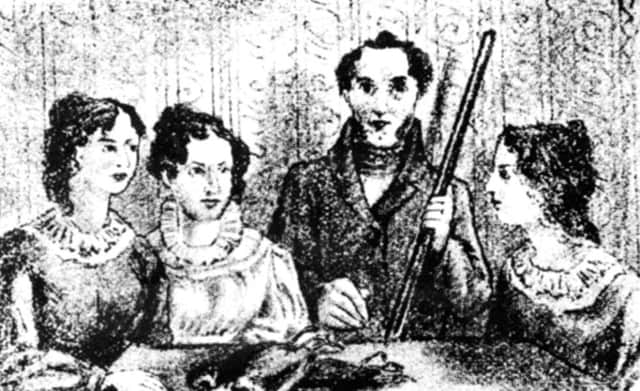 Group portrait of the Bronte familey including Branwell Bronte